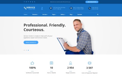 Responzivní Šablona webových stránek "Service Center" #58972