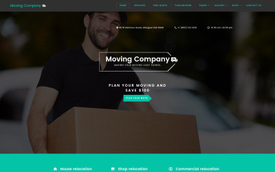 Šablona webových stránek Responsing Moving Company