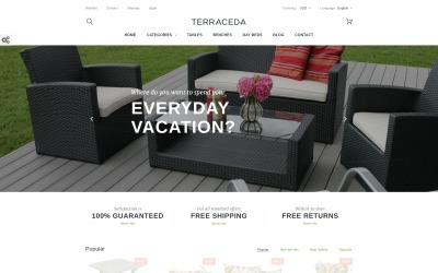 Terraceda - Dış Mekan Mobilyaları PrestaShop Teması
