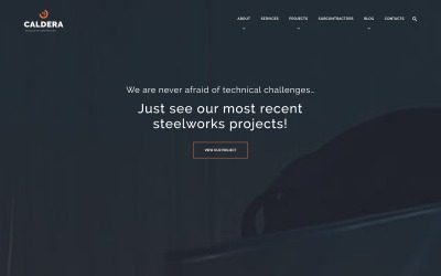 "Caldera - Steelworks and Constructions" Responsive WordPress thema №59027