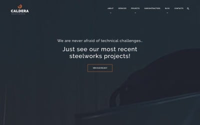 Caldera - тема WordPress для металлургических предприятий и строительства