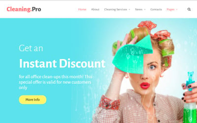 Cleaning &amp; Maid Service Company WordPress Theme