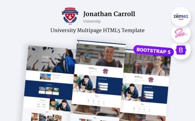 Джонатан Кэрролл - Универсальный адаптивный шаблон веб-сайта HTML5