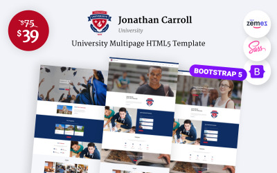 Jonathan Carroll - Modèle de site Web HTML5 réactif pour l'université