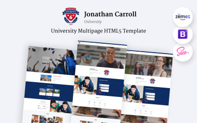 Jonathan Carroll - University Responsive HTML5 webbplats mall