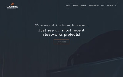 Modello WordPress #59027 "Caldera - Steelworks and Constructions"