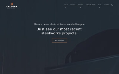 Motyw WordPress Caldera - Steelworks and Constructions