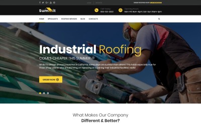 Responsywny motyw WordPress Summit - Roofing Responsive #59026