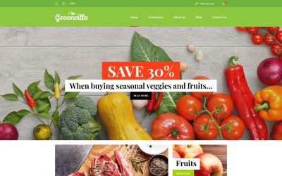 Responzivní WooCommerce motiv "Greenville - Organic Food Restaurant" #59047