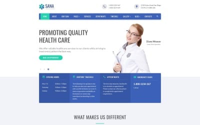 Sana - Medical Clean Responsive Website Template