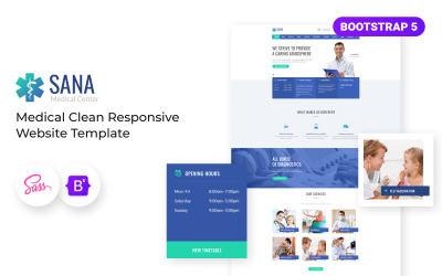 Sana - Tıbbi Temiz Duyarlı Web Sitesi Şablonu