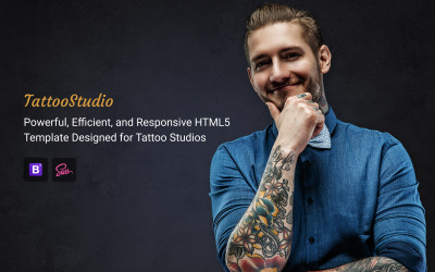 Tattoo Salon - Plantilla de sitio web HTML sensible a la belleza