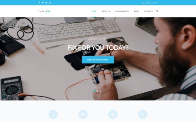 "TechnoFix - Tech Repair Company Responsive" 响应式WordPress模板 #59024