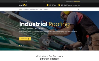 WordPress Theme namens "Summit - Roofing Responsive" #59026