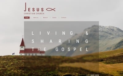 Křesťanská responzivní webová šablona