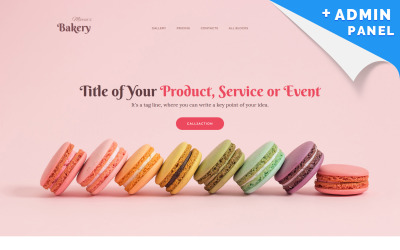 Landing Page Template für Bäckerei #59196