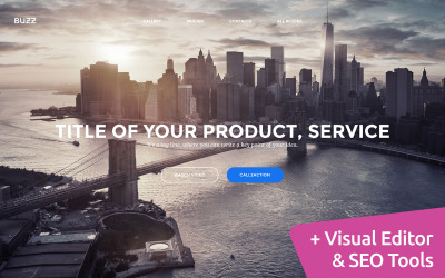 Landing Page Template namens "Startups MotoCMS" #59194