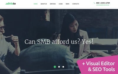 Moto CMS 3 Template namens "Consulting Firm" #59171