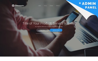 Responsives Landing Page Template für Kommunikationsbereich #59192
