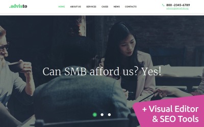Responsywny szablon Moto CMS 3 Consulting Firm #59171