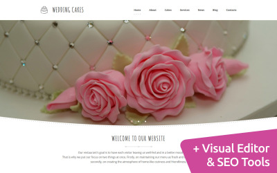 Responzivní Moto CMS 3 šablona "Wedding Cakes" #59138