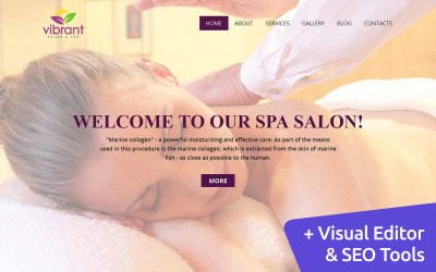 Salon pielęgnacji skóry i masażu Szablon Moto CMS 3