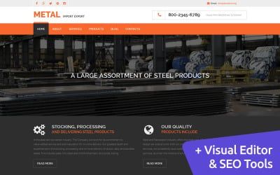 Steel Manufacturing Moto CMS 3 Template