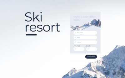 Tema di Landing Page Responsive #59100 per Un Sito di Sci