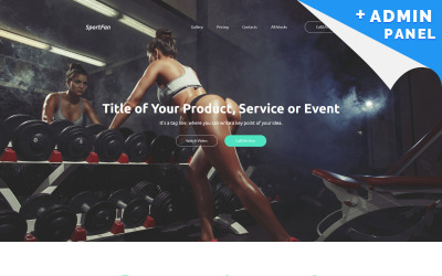 Fitness céloldal sablon