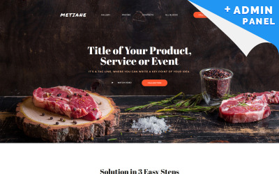 Responsive Landingspagina Template over Café en restaurant №59236