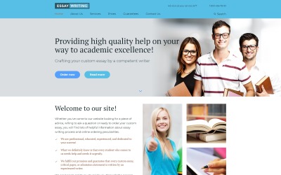 Reszponzív Essay Writing Website Template Weboldal sablon 59201