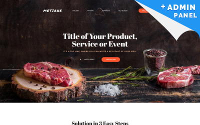 Template di Landing Page Responsive #59236 per Un Sito di Bar e Ristoranti
