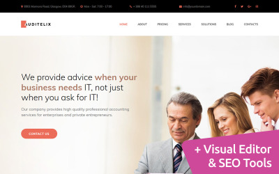 Auditelix - Template Accounting Premium Moto CMS 3