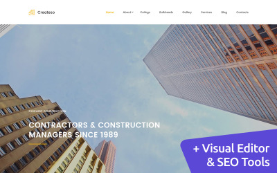 Createso - Modelo Premium Moto CMS 3 de Engenharia Civil