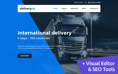 Modelo de Moto CMS 3 responsivo para serviços de entrega