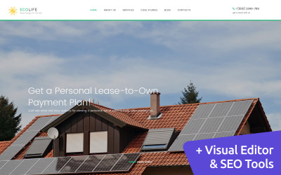 Eco Life - PV-systeem Moto CMS 3-sjabloon