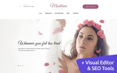 Madeleine - Spa &amp;amp; Massage Salon Moto CMS 3 Template