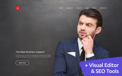 Moto CMS 3 Template namens "Consulting - Premium" #59453