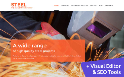 Moto CMS 3 Template namens "Manufacturing Company" #59427