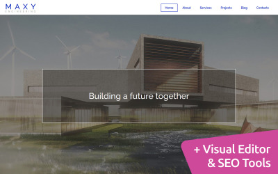 Moto CMS 3 Template namens "Maxy - Engineering" #59438