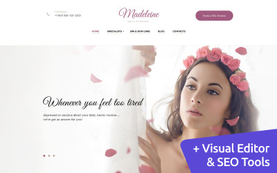Plantilla Moto CMS 3 "Madeleine - Spa & Massage Salon" #59443