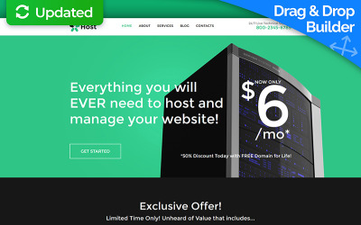 Plantilla Moto CMS 3 Responsive para Sitio de Hosting #59426