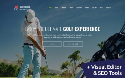 Responsywny szablon Moto CMS 3 Golfinno - Golf Club Moto CMS 3 Template #59469