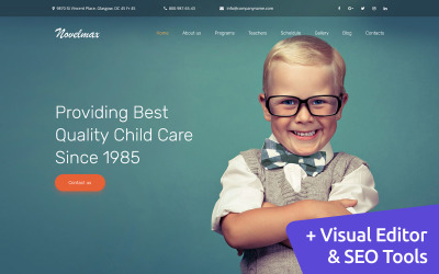 Responzivní Moto CMS 3 šablona "Novelmax - Primary School Premium Moto CMS 3 Template" #59464