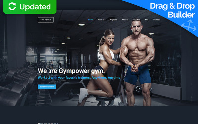 Template Moto CMS 3 #59455 "GymPower - Fitness & Bodybuilding Premium"