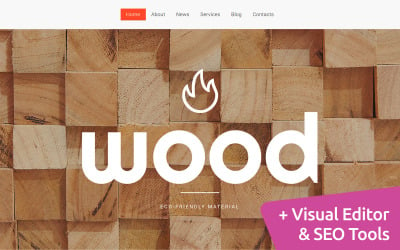 Wooden Products Moto CMS 3 Template