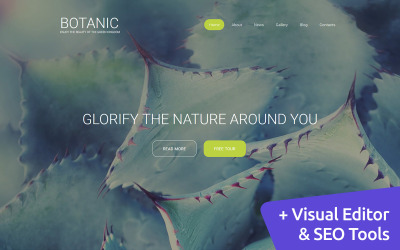 "Botanic Responsive Moto CMS 3 Template" 响应式Moto CMS 3 模板 #59509