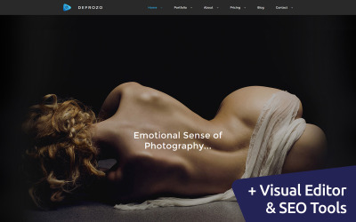 "Defrozo Photographer Portfolio" - адаптивний MotoCMS 3 шаблон №59595