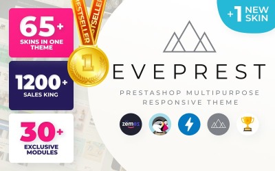 Eveprest - Tema de PrestaShop de plantilla de comercio electrónico multipropósito
