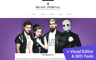Modèle de portail de musique Moto CMS 3